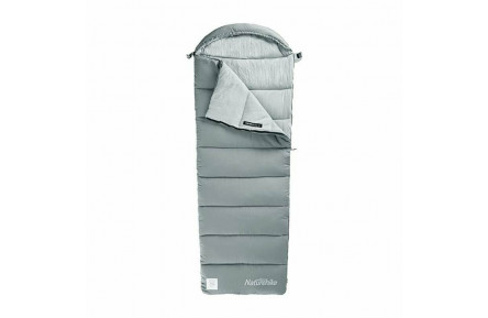 Спальник з капюшоном Naturehike M400 NH20MSD02, (1°C), правий, сірий