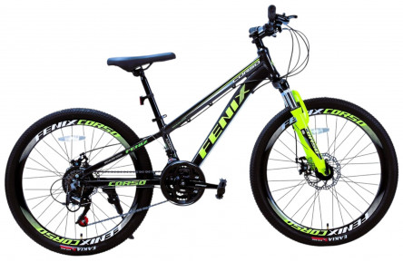 Велосипед Спортивний Corso 24" дюймів «Fenix» FX-24962 (1) рама алюмінієва 11’’, обладнання SunRun 21 швидкість, зібран на 75