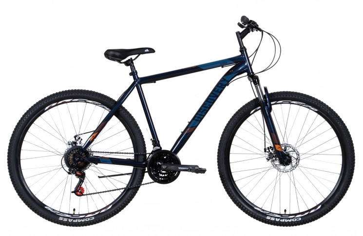 Велосипед ST 29" Discovery RIDER AM DD рама-" 2022 (темно-синий с оранжевым)