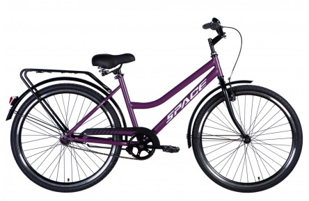 Велосипед ST 26" SPACE -049 з багажником задн St з крилом St 2024 (сливовий (м))