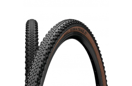 Покрышка бескамерная Continental Terra Trail ProTection 28" | 700 x 40C | 28 x 1.50 черная/коричневая, складная skin