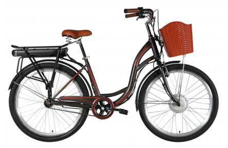 Велосипед з електроприводом 26" ST Dorozhnik eAQUAMARINE BH рама-17" 36 B 13 А*г 500 Вт сірий YS 7810 (з пластиковою корзиною) 2026