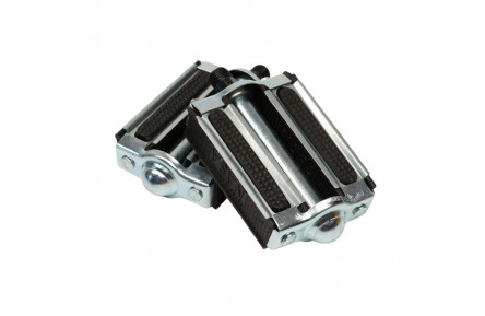 Педалі Сталь + пластик 100*75мм VLT JD-012 срiблястий з чорним насипний 14*1,25 AM (брендоване пакування)