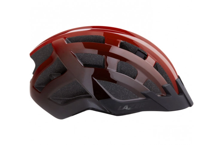 Шлем LAZER Compact DLX чёрно-красный unisize + сетка от насекомых + led