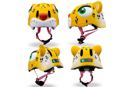 Шолом велосипедний Crazy Safety "Жовтий леопард"