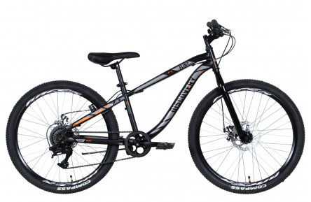 Велосипед 24" Discovery FLINT DD 2022 (черно-серый с оранжевым (м))