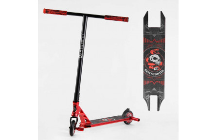 Самокат трюковий 46409 Best Scooter HIC-система, ПЕГИ, алюміній, АНОДОВАНЕ ФАРБУВАННЯ, колеса PU, d = 110мм, кермо - 60 см
