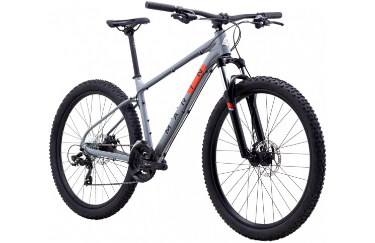 Велосипед 27,5" Marin BOLINAS RIDGE 1 S 2024 Gloss Grey/Black/Roarange