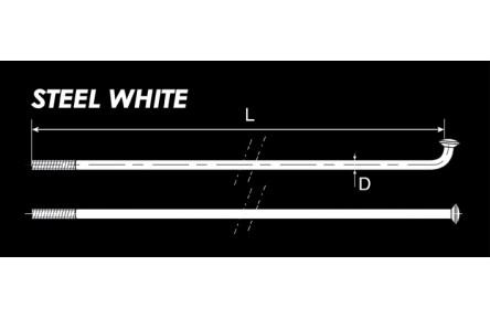 Спицы Mach1 Steel White белый 2/264/ 100 шт
