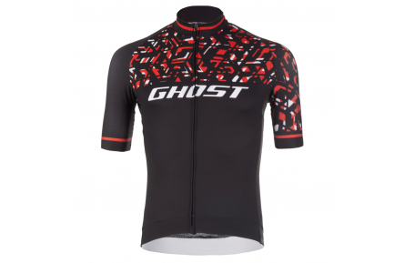 Джерси Ghost Factory Racing, Short, XL, черно-красно-белое