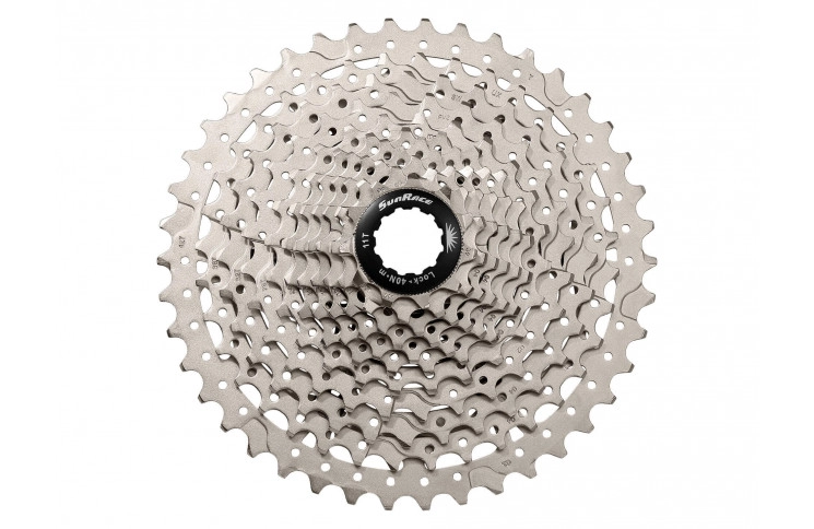 Кассета 11-k 11-42T SUN RACE MS7 MTB стальной паук, Metallic Silver