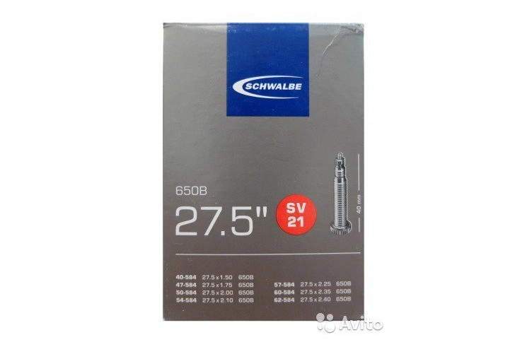 Камера 27,5" (40/62-584) Schwalbe SV21 40мм EK