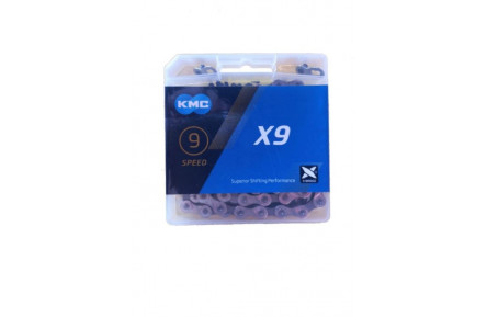 Цепь КМС Х9 1/2x11/128x116L серебристый/серый, 9 шв.