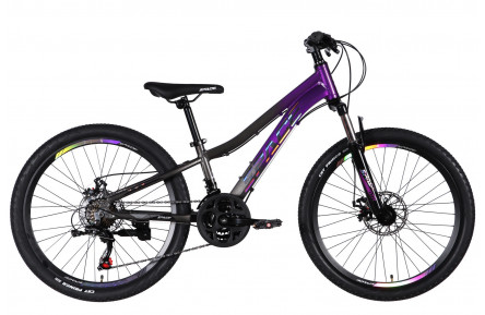 Велосипед AL 24" SPACE IZIDA DD FR рама-11" фіолетово-сріблястий 2026
