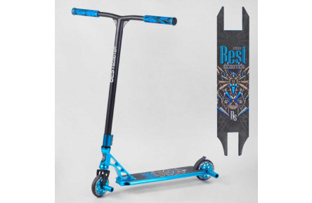 Самокат трюковий 53480 Best Scooter HIC-система, ПЕГИ, алюміній, АНОДОВАНЕ ФАРБУВАННЯ, колеса PU, 110 мм, кермо - 60 см