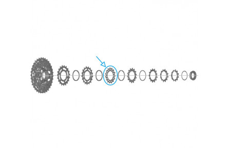 Зірка касети CS-R7100, 15-зуб.