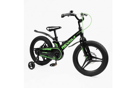 Велосипед 18" дюймів 2-х колісний Corso «Revolt» RV-18006 (1) МАГНІЄВА РАМА, ЛИТІ ДИСКИ, ДИСКОВІ ГАЛЬМА, зібран на 75