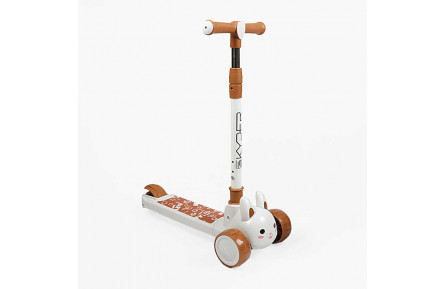 Самокат триколісний "Skyper" LS-71655/2 (6) колеса PU 125х40мм зі світлом, музика та підсвічування платформи, кермо складне, в коробці