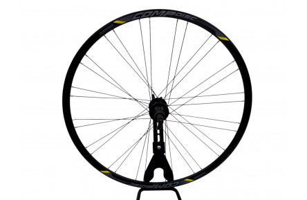 Колесо заднє 28, касета обод AlexRims COMP Disc 622x17 FV, втулка Merida, дискові гальма (6 болтів) під ексцентрик, 32 спиці (нержавійка) Чорні