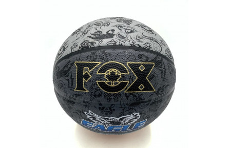 М'яч баскетбольний Fox ball №7 NE-BAS-1027, чорно-сірий