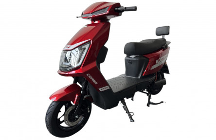Электрический мопед Corso Extra XT-619076 (1200Вт литий-железо-фосфатный 64В 30Ач) 10" красный