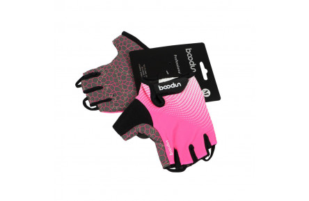 Рукавички велосипедні BEcool BC-1096 рожевий М AM (брендоване пакування)