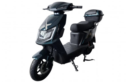Електричний мопед Corso FlashX FX-165033 (1200Вт, акумулятор графеновий 72В  23Аг) 10" чорно-зелений