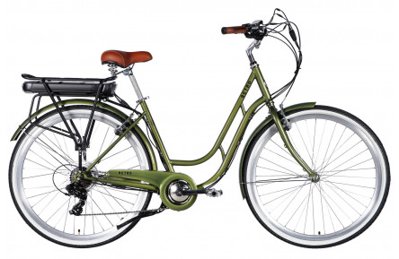 Велосипед з електроприводом 28" ST Dorozhnik eRETRO Vbr FR рама-19" 36B 13А*г 500Вт темно-зелений 2026