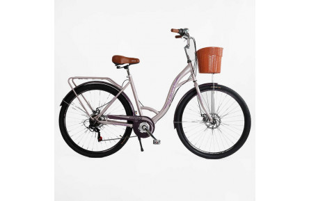 Велосипед городской Corso Liberty 28" LR-28833 + КОРЗИНА, сталь 20"