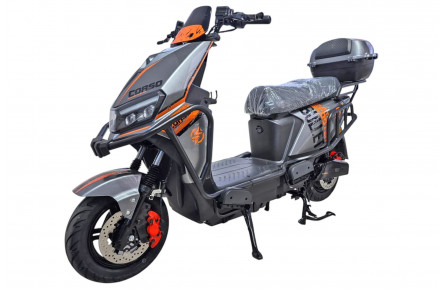 Электрический мопед Corso Bullet BL-230088 (2000W 72V/38Ah) серо-оранжевый