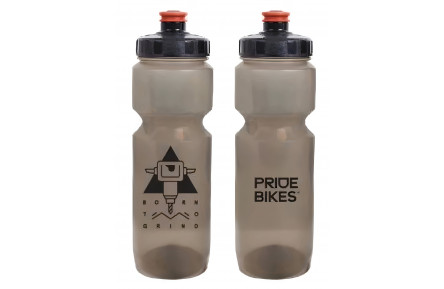 Фляга 0,8 Pridebikes GBT-558LBC Born to grind, димчаста з чорним