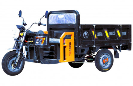 Электрический грузовой трицикл Corso Truck Ultra TR-688110 (2000Вт графеновый 72В 58Ач) 12" оранжево-черный