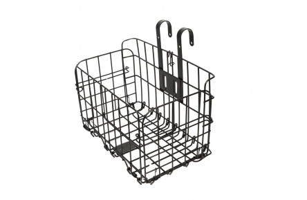 Кошик Сталь на кермо 24-28" 335*230*230 мм без стійки без кронштейна " ZDCK-002B чорний складний