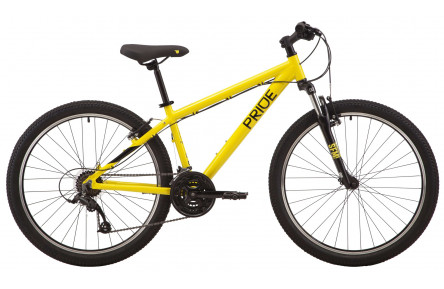 Велосипед 26" Pride MARVEL 6.1 рама - S 2023 желтый (задний и передний переключатели и монетка - MICROSHIFT)