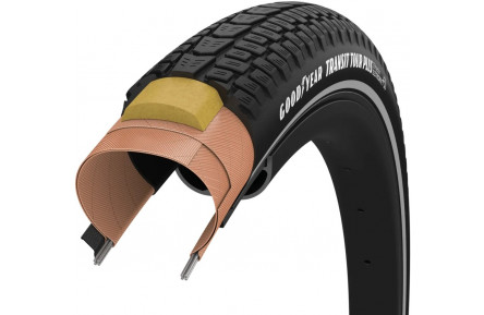 Покрышка 700x45 (45-622) GoodYear Transit Tour Plus S5:Protection, Wire, Black + reflective strips, 60tpi