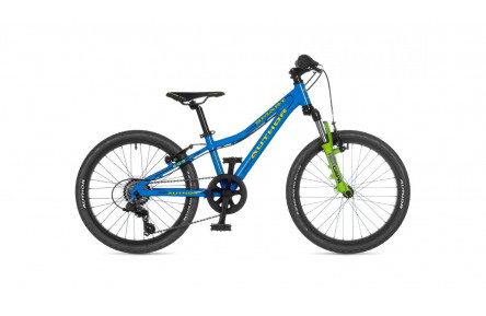 Велосипед AUTHOR (2023) Smart 20", рама 10", цвет-голубой // салатовый
