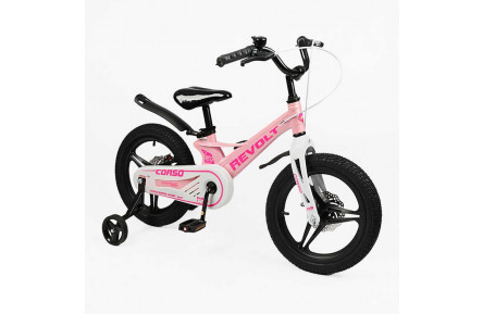 Велосипед 16" дюймів 2-х колісний Corso «Revolt» RV-16499 (1) МАГНІЄВА РАМА, ЛИТІ ДИСКИ, ДИСКОВІ ГАЛЬМА, зібран на 75