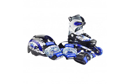 Роликові ковзани Action ZERO (компл)/Blue/34-37