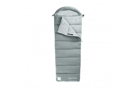 Спальный мешок с капюшоном Naturehike M300 CNK2350WS023, серый, правый
