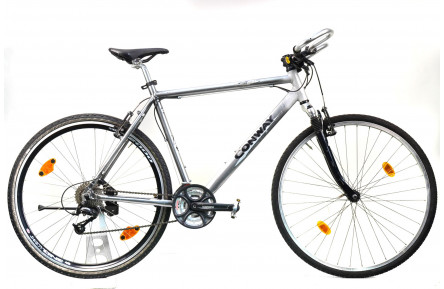 Гібридний велосипед Conway Cross 28" L сріблястий Б/В