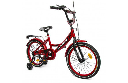 Велосипед дитячий 2-х колісний 18" 211801 (RL7T) Like2bike Sky, бордовий, рама сталь, з дзвінком