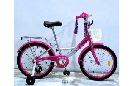 Велосипед 20" дюймів 2-х колісний "CORSO" MAXIS MX-32693 (1) ручне гальмо, дзвіночок, додаткові колеса, ЗІБРАНИЙ НА 75, в коробці