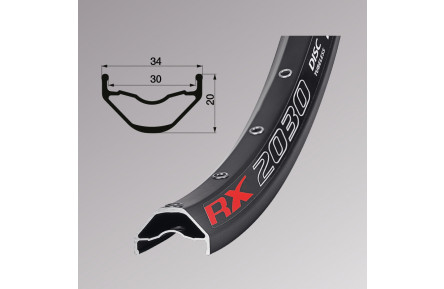 Обід Remerx ENDURO PLUS RX 2030, 27,5, 584x30, 32 отв, FV, пістонований, чорний анод, E-Bike, безкам