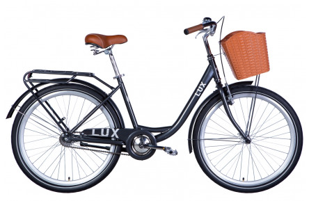 Велосипед Dorozhnik LUX 2024 26" M темно-сірий