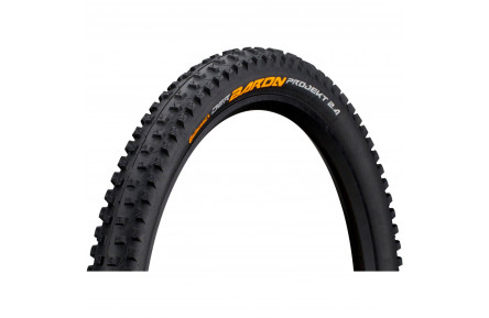 Покришка безкамерна Continental Der Baron Projekt, 27.5"x2.40, 60-584, чорна, складна, BlackChili, ProTection Apex, Skin, 950гр.