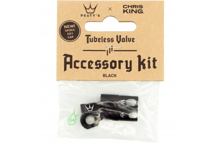 Колпачки для ниппелей Peaty's x Chris King Tubeless Valves Accessory Kit, Black