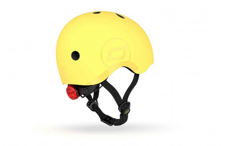 Шолом захисний дитячий Scoot and Ride, лимон, з ліхтариком, 51-53см