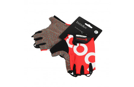 Рукавички велосипедні BEcool 2140018 червоний з білим L AM (брендоване пакування)