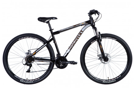 Велосипед 29" Discovery TREK 2024 (чорно-помаранчевий) 