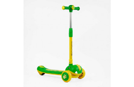 Самокат триколісний "Skyper" SJ-03160 колеса PU 125х40мм зі світлом, УКР. МУЗИКА та підсвічування платформи, кермо складне